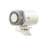 NGTFDCP Ventilador de cintura portátil, Ventilador de clip portátil Mini recargable cintura escritorio enfriamiento USB para acampar(White)