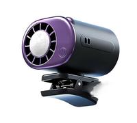 NGTFDCP Ventilador de cintura portátil, Ventilador de clip portátil Mini recargable cintura escritorio enfriamiento USB para acampar(Gray Purple)