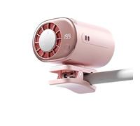 NGTFDCP Ventilador de cintura portátil, Ventilador de clip portátil Mini recargable cintura escritorio enfriamiento USB para acampar(Pink)