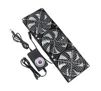 NGTFDCP Ventilador de conducto, Ventilador de refrigeración de 120 mm y 2700 RPM con controlador for chasis de máquina, estación de trabajo, gabinete, radiador, servidor,Ventilación(3 Fan)