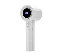 NGTFDCP Ventilador portátil de mano Ventilador portátil de mano 100 velocidades, mini ventilador for exteriores, turbo alta velocidad para viajes(White)