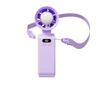 NGTFDCP Ventilador portátil de mano Ventilador Portátil De Mano, Refrigeración Ajustable, Mini Plegable For Colgar En El Cuello para viajes(Pink)