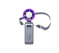 NGTFDCP Ventilador portátil de mano Ventilador Portátil De Mano, Refrigeración Ajustable, Mini Plegable For Colgar En El Cuello para viajes(Purple)