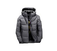 NGYYIO Chaquetones Hombre Invierno Men Down Jacket Hoody Winter Warm Coat White Duck Thick Puffer Windbreaker Parka Jackets Overcoat Man(Grijs,XL)