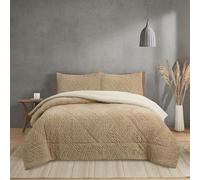 NH NOVOTEXTIL HOGAR Edredón Invierno Sherpa Cama 150 (250x260) Extra Grueso 560gr/m2 Efecto Borreguito - Edredón Suave, Cálido y Transpirable con 2 Fundas Almohada (50x70) (Helsinki)
