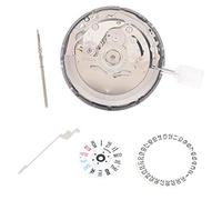 NH35/NH35A Day Date Set de movimiento mecánico automático de alta precisión + eje de acero + esfera semanal + esfera de calendario + barra de verificación, plata