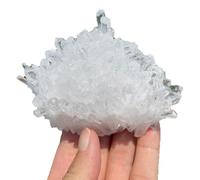 NHDVDVAV 1 Pieza de racimo de Cristal de Cuarzo Transparente Natural, racimo de Cristal Blanco, espécimen de Gema, Mineral, colección Reiki, decoración, Regalo de cumpleaños,300~400g