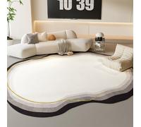 NHDVDVAV Alfombra de Forma Irregular para Sala de Estar, Minimalista y Abstracta, de Lana Suave y Lavable, Ideal para el hogar, la Oficina, el Comedor y el Interior,A,80 * 200cm