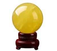 NHDVDVAV Bola de Cristal Amarilla Natural - Esfera de Cristal para meditación, Ideal para brujería y decoración, meditación y Feng Shui para el hogar y la Oficina,3.14"(8cm)