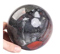 NHDVDVAV Bola de Cristal de heliotropo Africano, Esfera de Cristal Natural Estilo Feng Shui, Accesorio fotográfico para Tomas mágicas, decoración Elegante para el hogar y Fiestas,50~55mm