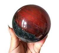 NHDVDVAV Bola de heliotropo Africano Pulida a Mano para decoración de Escritorio en el hogar u Oficina, Bolas de Cristal curativo de Cuarzo Natural para Feng Shui, brujería, Adorno de Bruja,60~65mm