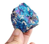 NHDVDVAV Ejemplar de Mineral de calcopirita en Bruto, Piedra de Cristal de bornita Pavo Real Natural, Pieza única para exhibición de artesanías, Wicca y sanación con Cristales Reiki,100~150g