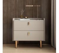 NHDVDVAV Mesitas de Noche de Madera Maciza, mesitas de Noche con Tapa de Pizarra, Mesa Auxiliar pequeña con 2 cajones, Muebles de Almacenamiento para Dormitorio, Sala de Estar,B