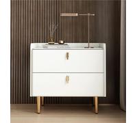 NHDVDVAV Mesitas de Noche de Madera Maciza, mesitas de Noche con Tapa de Pizarra, Mesa Auxiliar pequeña con 2 cajones, Muebles de Almacenamiento para Dormitorio, Sala de Estar,A