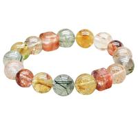 NHDVDVAV Pulsera de Cuentas de Cristal Natural con múltiples Piedras Preciosas | Cuenta de Cuarzo con energía curativa | Joyería Artesanal, Ideal para cumpleaños, Día de la Madre