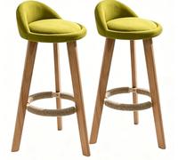 NHDVDVAV Taburetes de Bar con Respaldo bajo de Mediados de Siglo,Taburetes Bajos de Altura del Asiento de 27,55 pul,F,Set of 2