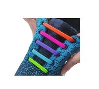 NHEISSCF Cordones elásticos de Silicona sin Cordones Encaje rápido for Zapatillas Deporte Ajuste atlético Unisex(B Light blue-12pcs)
