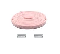 NHEISSCF Cordones elásticos sin Cordones for niños y Adultos, de Zapatillas Planas con Cierre Metal Perezoso Uso rápido(Pink)