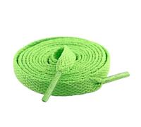 NHEISSCF Cordones Planos, 2 uds., Zapatillas de Deporte for niños y Adultos, Cordones sin elásticos, Accesorios for Zapatos Ocio, 26 Colores(Fluorescence Green,120cm)
