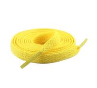 NHEISSCF Cordones Planos, 2 uds., Zapatillas de Deporte for niños y Adultos, Cordones sin elásticos, Accesorios for Zapatos Ocio, 26 Colores(Yellow,100cm)