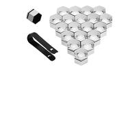 NHGTFOQ 20 Piezas Cubre Tornillos Rueda, para Ford Puma 2019-2022 2023 2024 2025 2026 Tapones Tuercas Hexagonales Llantas, Embellecedores con Herramienta,A-17mm