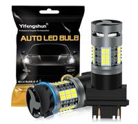 NHHEO Bombilla LED 7443 Blanca Sin Errores CANBUS 4000LM Anti-Hyper Flash Resistencia Super Brillante con Ventilador T20 W21W 7444 T3 para Luces de Freno Intermitentes (2PCS)
