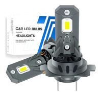 NHHEO Bombillas H7 LED 180W 20000LM 6000K Diseño 1:1 Bombillas H7 Led Coche Plug and Play Blanco