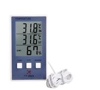 NHJLFKSA Termómetro digital higrómetro para interiores y exteriores, medidor de humedad C/F, pantalla LCD, sensor de sonda, estación meteorológica