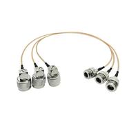 NHJREO 3 uds N ángulo macho a N adaptador de enchufe hembra puente de extensión de Cable Coaxial RG316-50 Ohm, opciones de 1 pie/2 pies/4 pies/6 pies(2ft)