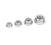 NHJSDLLMNZ Tuercas Tuercas hexagonales autoblocantes 5PCS M5 M6 M8 M10 Reverse Thread Flange Nut A2 Stainless Steel Hex Rotate Left Nuts