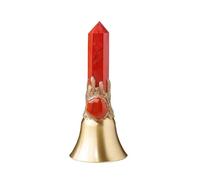 NHKSFBLQ 6A Crystal Pointed Magic Wishing Bell, Crystal Bell with Gemstone for and Spiritual Practices(Red Jasper)