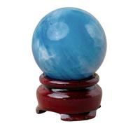 NHKSFBLQ Aquamarine Ball Decorations Quartz Crystal Ball for Home and Office Decor Crystal Sphere Balls for Witchcraft and Decorative Balls,5~5.5cm