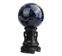 NHKSFBLQ Blue Calcite Quartz 40-60 mm Ball Sphere Gemstone Hand Carved Crystal Altar Devotional Gift Men Women,50~60mm