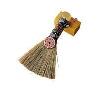 NHKSFBLQ Crystal Raw Stone Five Elements Small Broom for Feng Shui Cleansing and Home Decoration(Citrine Broom)
