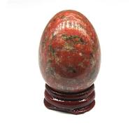 NHKSFBLQ Egg Shaped Gemstone Stones Crystals Agates Quartzs Polished Craft Trinket Furnishing Decoration (Color : Sesame Red Stone)