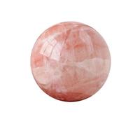 NHKSFBLQ Red Calcite Crystal Ball Feng Shui Ornaments Red Calcite Round Crystal Ornaments,Red,60~70mm