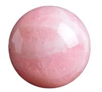 NHKSFBLQ Rose Quartz Magic Crystal Ball Ornament Sphere,50mm