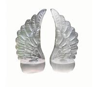 NHKSFBLQ Selenite Angel Wing with Base - 3.93×1.57in / 10×4cm Hand-Carved Crystal Sculpture for & Home Décor