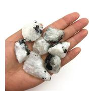 NHKSFBLQ Stone 1PC White Moonstone Blue Flash Tumbled Stone Crystal Rockstone Rough(30-40g)