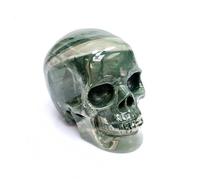 NHKSFBLQ Top Red Zebra Jasper for Crystal Skull Head Sculptures & Statue, Halloween Skull Gifts for Men & Women, Crystal Gifts & Decor, Crystals and Stones, Skull Decor(Jiu