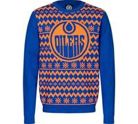 NHL Edmonton Oilers Ugly Sweater Big Logo 2 Color Christmas Jersey Navidad, multicolor, L