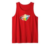 NHL Minnesota Wild Team Pride | El Hockey es para Todos Camiseta sin Mangas, Hombre, Rojo, XXL