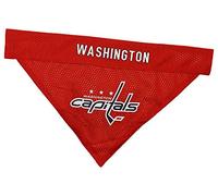 NHL Perro BANDANA Reversible Malla Premium con Logo Bordado, Durable 2 lados PET BANDANA. 26 equipos de hockey disponibles en 2 tamaños: pequeño/mediano y grande/XL Bandana para perros y gatos