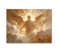 NHLDZYH Ascensión de Jesús Cuadro Lienzo, Arte Religioso para Pared con Ángeles y Nubes, Decoración Religiosa para Sala o Dormitorio, Regalo Espiritual para Creyentes. A84. 40x50cm. Solo Lienzo