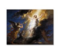 NHLDZYH Ascensión de Jesús Cuadro Lienzo, Arte Religioso para Pared con Ángeles y Nubes, Decoración Religiosa para Sala o Dormitorio, Regalo Espiritual para Creyentes. A92. 40x50cm. Solo Lienzo