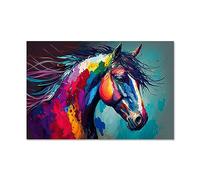 NHLDZYH Cuadro Caballo Color-Cuadro Caballo Español-Cuadro de Caballos Para Pared-Cuadros Decoracion Salon Modernos Animales 80x120cm Solo Lienzo