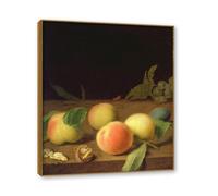 NHLDZYH Marco de Teca. Arte de Pared Vintage - Naturaleza Muerta con Frutas - Cuadro de Lienzo de Estilo Clásico - Pintura de Naturaleza Muerta con Marco Decorativo. D07. 30x36cm.