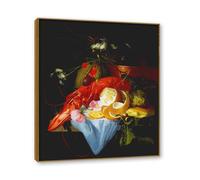 NHLDZYH Marco de Teca. Arte de Pared Vintage - Naturaleza Muerta con Frutas - Cuadro de Lienzo de Estilo Clásico - Pintura de Naturaleza Muerta con Marco Decorativo. D12. 30x36cm.