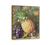 NHLDZYH Marco de Teca. Arte de Pared Vintage - Naturaleza Muerta con Frutas - Cuadro de Lienzo de Estilo Clásico - Pintura de Naturaleza Muerta con Marco Decorativo. D35. 50x65cm.