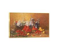 NHLDZYH Marco Dorado. Arte de Pared Vintage - Naturaleza Muerta con Frutas - Cuadro de Lienzo de Estilo Clásico - Pintura de Naturaleza Muerta con Marco Decorativo. C42. 40x64cm.